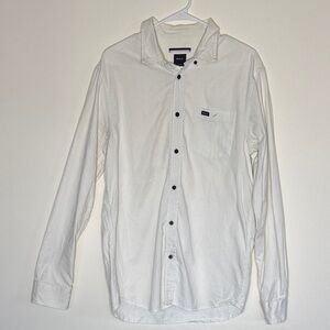 RVCA Men's White Button Down Shirt